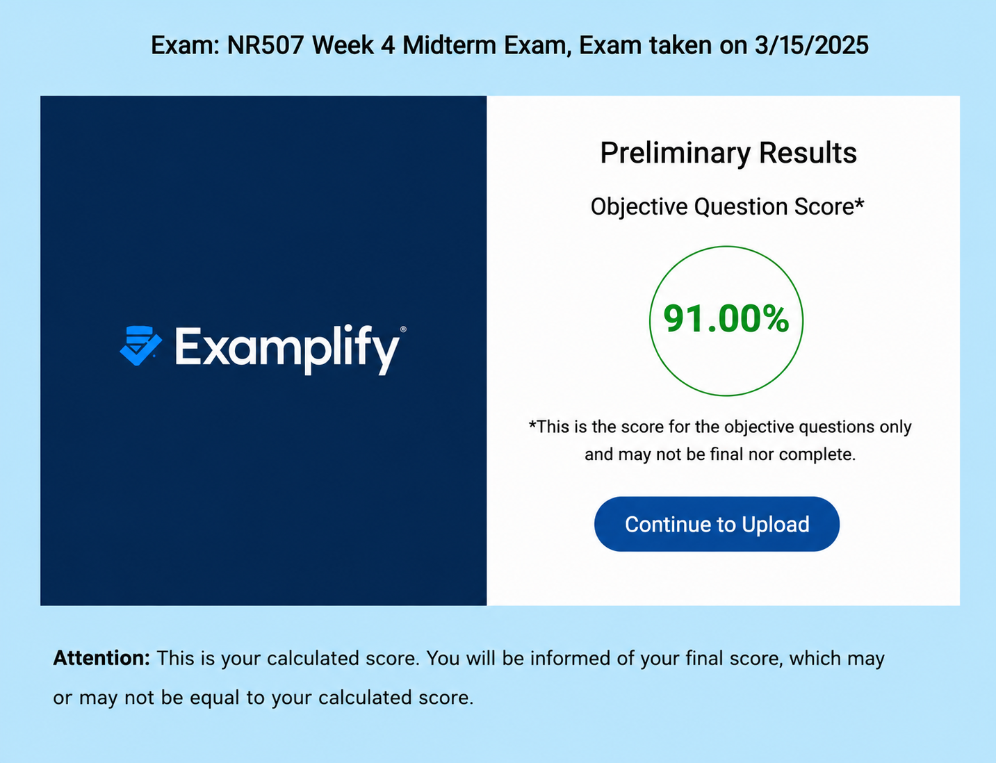 (Completed) NR507 Week 4 Midterm Exam