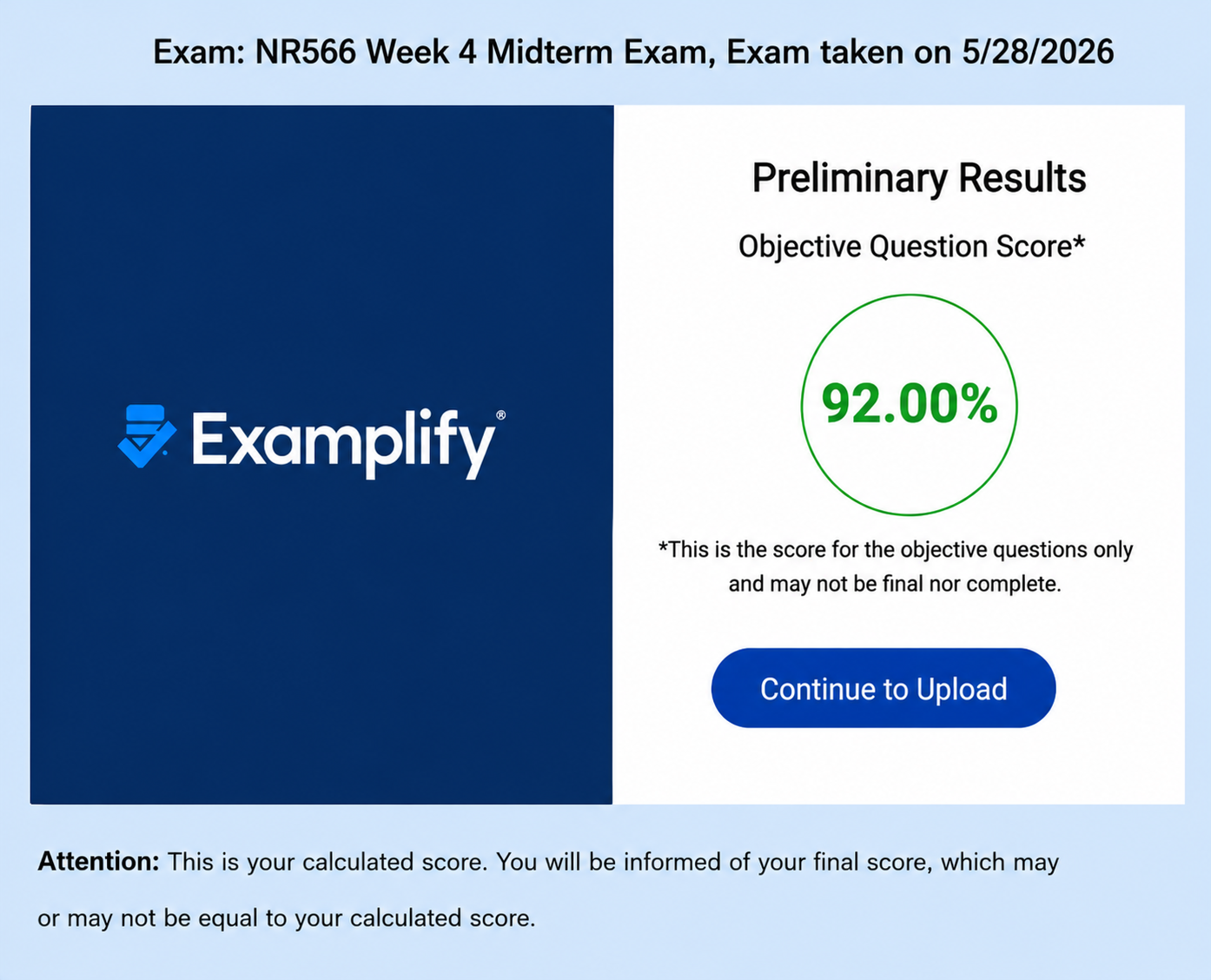 (Completed) NR566 Week 4 Midterm Exam