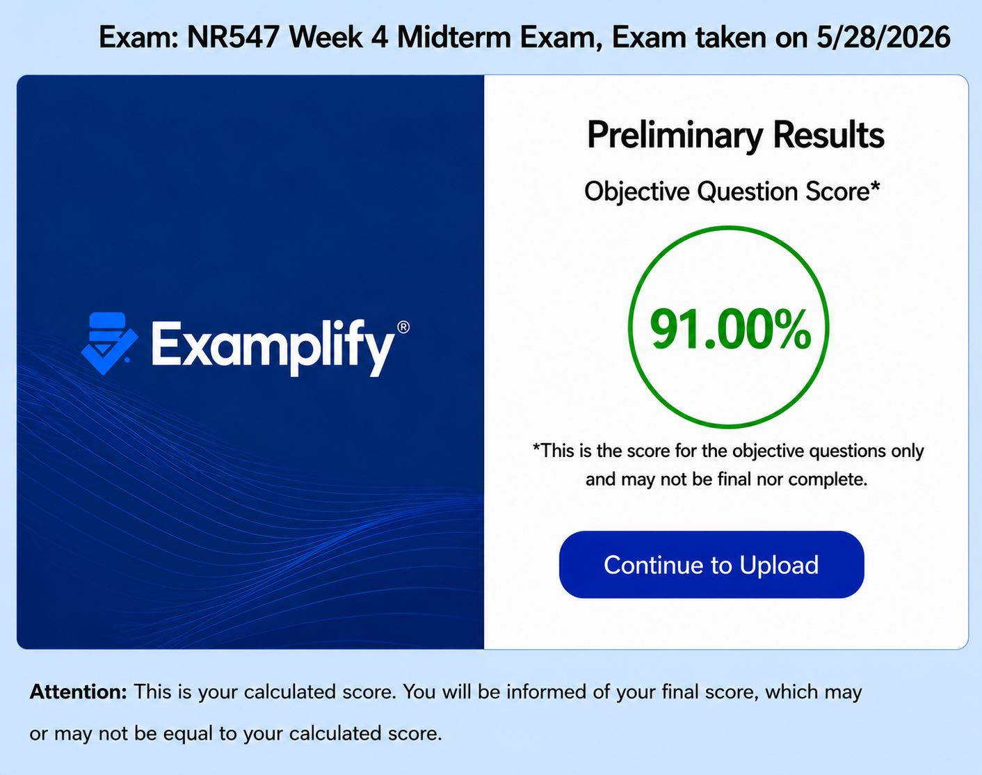 (Completed) NR547 Week 4 Midterm Exam